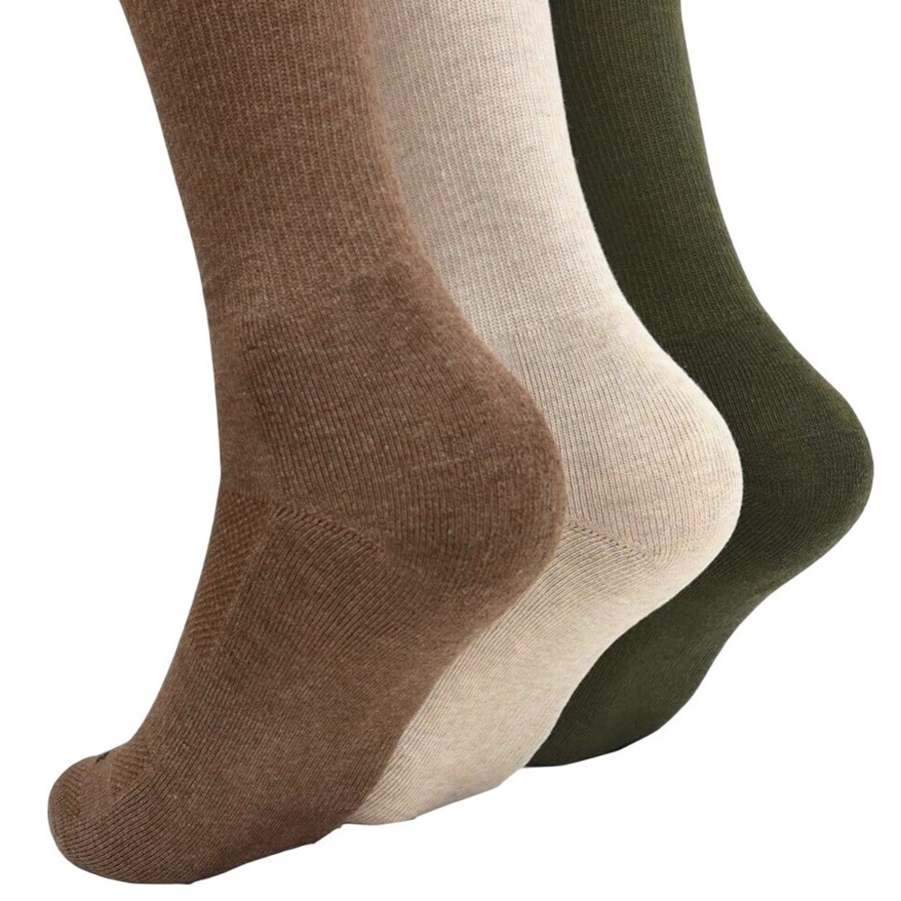 Clarks Men's Half Cushion Air Channel Arch Support‎ Socks - 3-Pack, Crew Size L